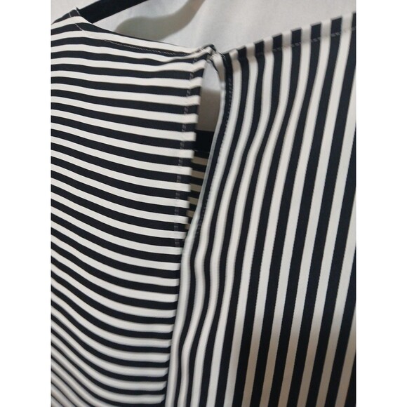 Express Striped Dolman Sleeve 3/4 Sleeve Blouse Black and White Small - Picture 8 of 9